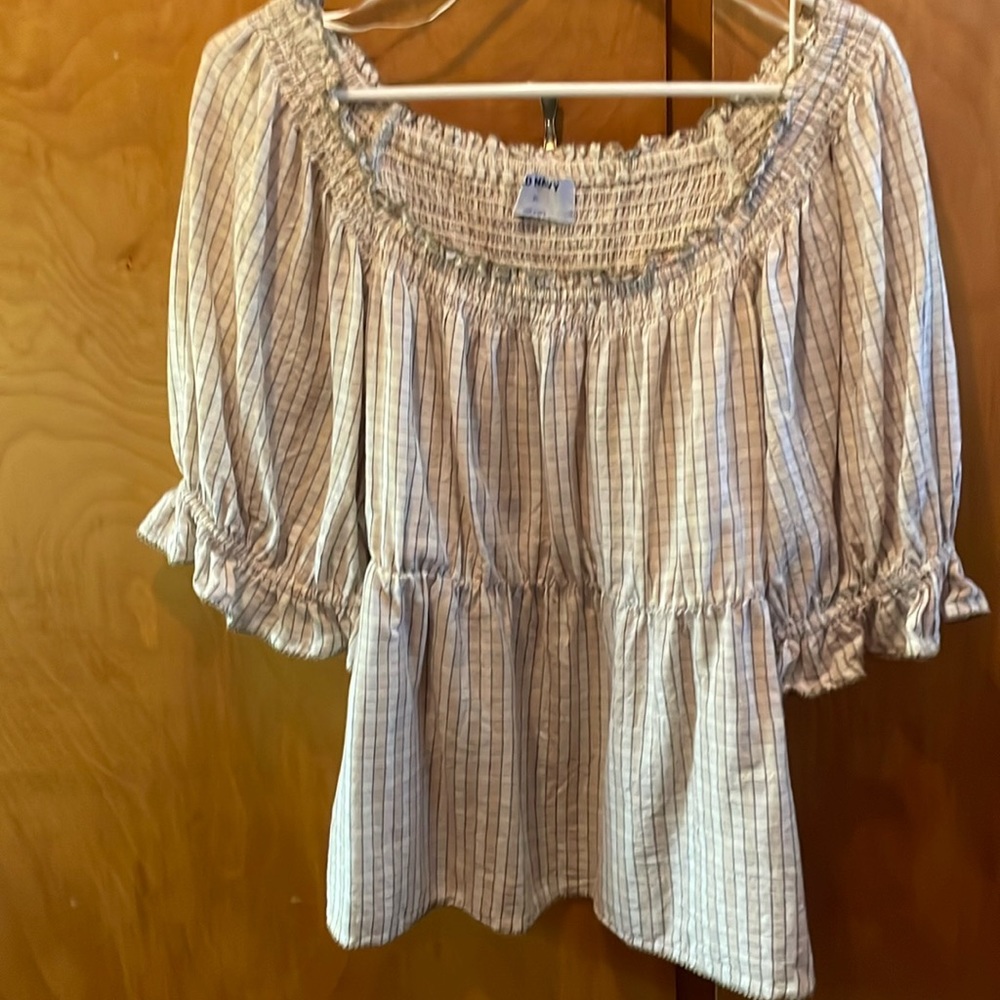Green tan plaid baby doll cut